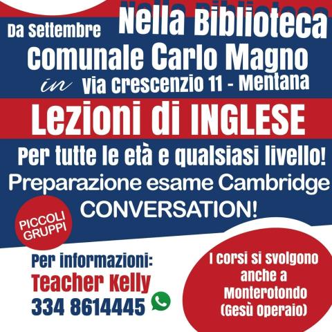 Locandina corsi inglese