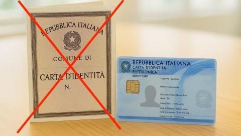 Locandina stop carta identità cartacea