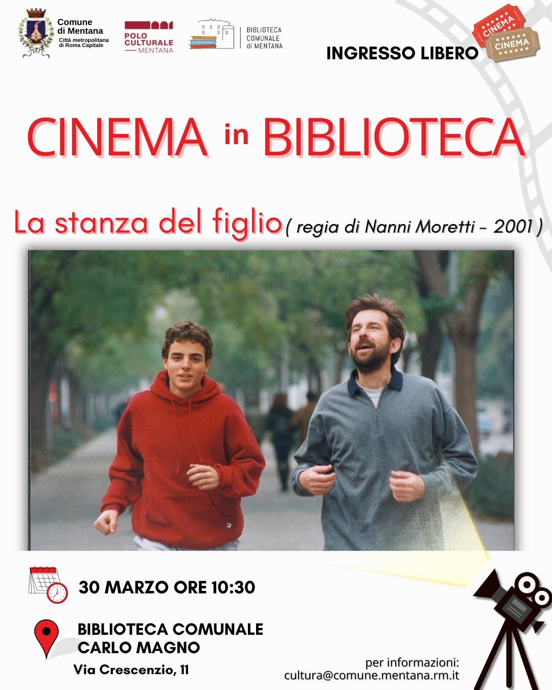 Locandina cinema in biblioteca 30 marzo 2025 