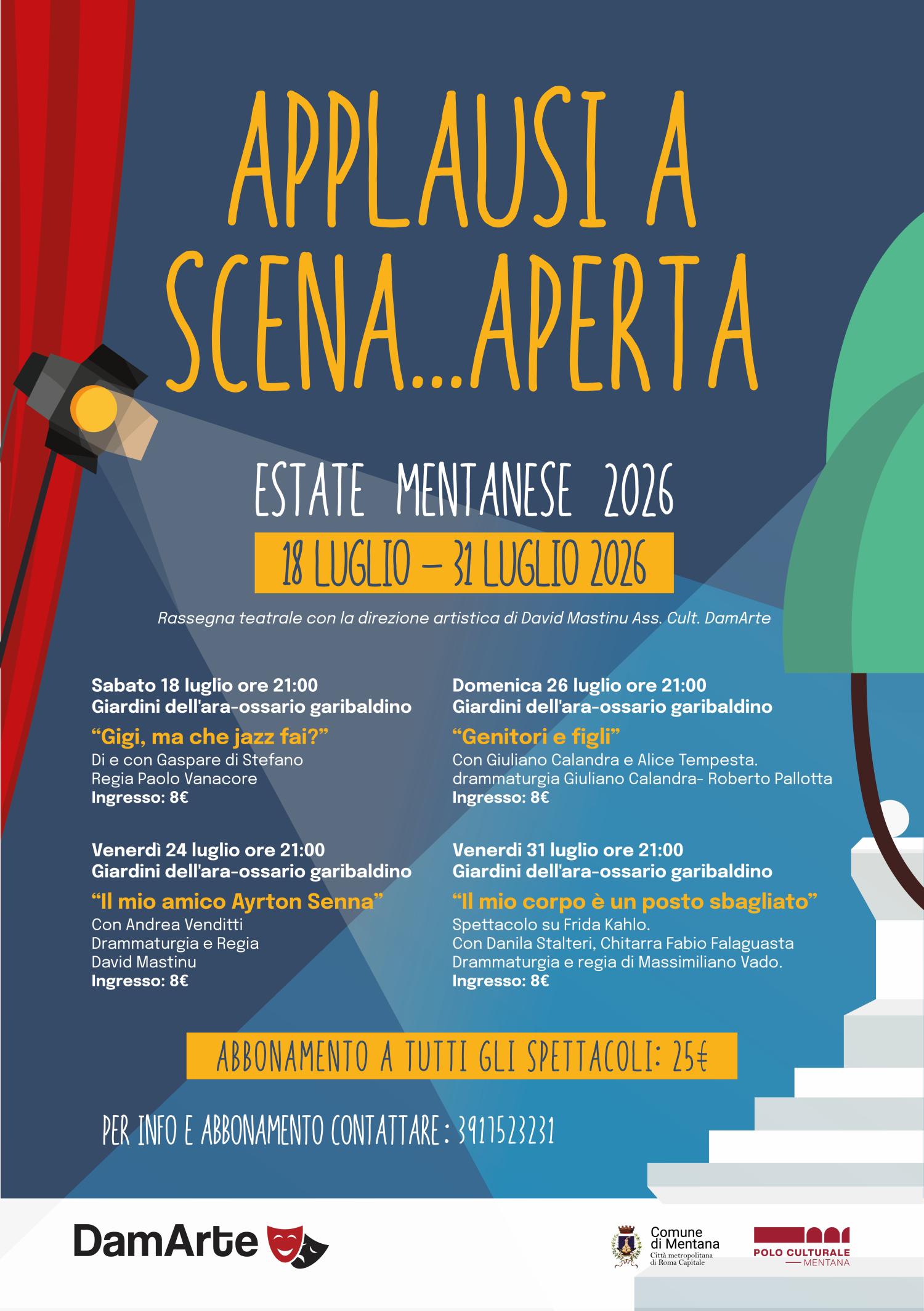 Locandina Applausi a scena aperta 2026