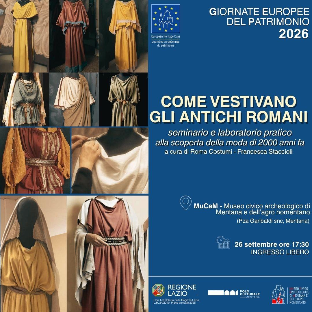Locandina come vestivano gli antichi romani